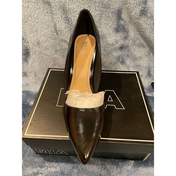 MIA Women's Black Pointy Toe Stiletto Pumps Heels Size 6-10 Formal - Picture 2 of 8